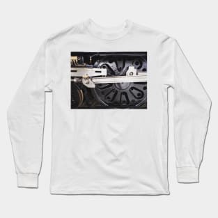 Driving Wheel on a Battle of Britain Class Light Pacific Steam Engine Long Sleeve T-Shirt